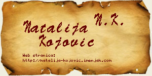 Natalija Kojović vizit kartica
